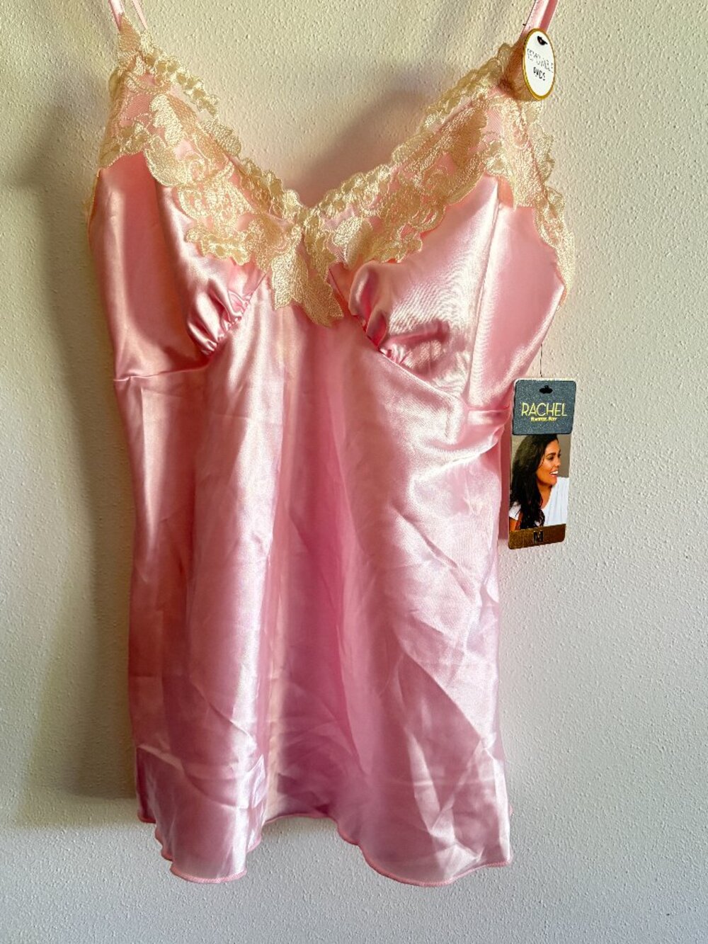 NWT Rachel Rachel Roy Baby Pink Satin Cami & Tap Shorts Pajama Set – Size M